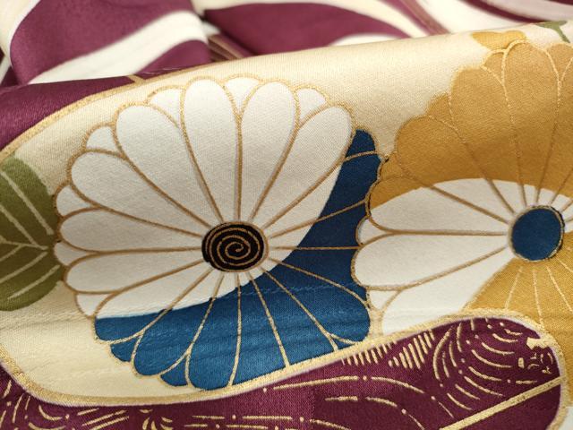 平和屋着物■豪華振袖　駒刺繍　エ霞花文　金彩　正絹　逸品　DABJ5026qa