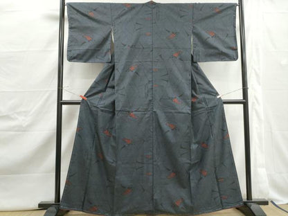 平和屋着物■本場大島紬　7マルキ　幾何学花文　正絹　逸品　未使用　DABJ5031qa