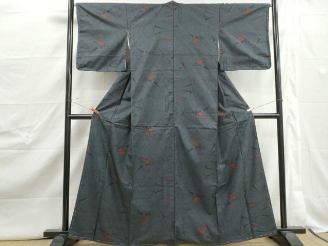 平和屋着物■本場大島紬　7マルキ　幾何学花文　正絹　逸品　未使用　DABJ5031qa