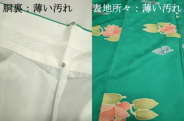 平和屋着物■上質な小紋　草花文　正絹　逸品　DABJ5037qa