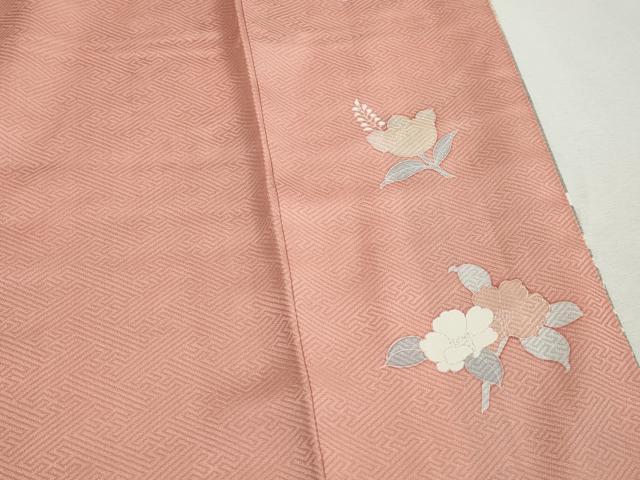 平和屋着物■訪問着　駒刺繍　扇面花文　暈し染め　金彩　反端付き　正絹　逸品　DABJ5038qa