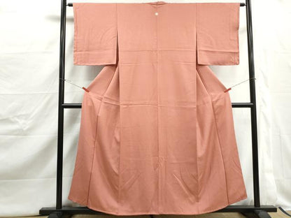 平和屋着物■上質な色無地　霞地紋　東雲色　正絹　逸品　DABJ5041qa