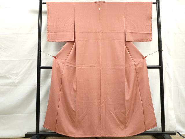 平和屋着物■上質な色無地　霞地紋　東雲色　正絹　逸品　DABJ5041qa