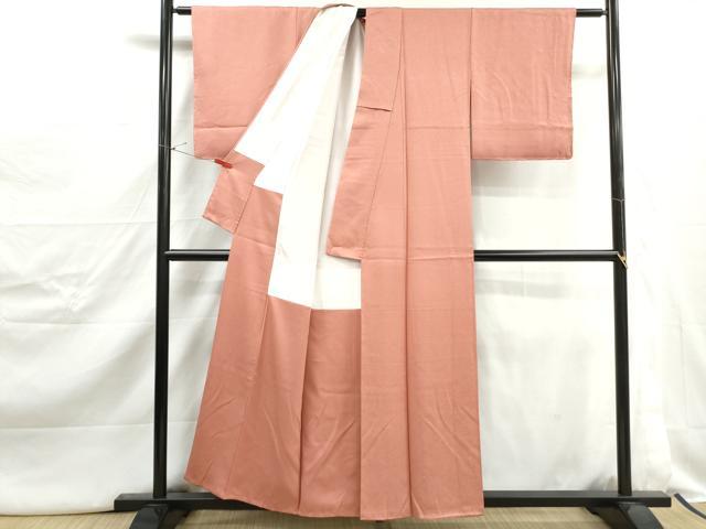 平和屋着物■上質な色無地　霞地紋　東雲色　正絹　逸品　DABJ5041qa