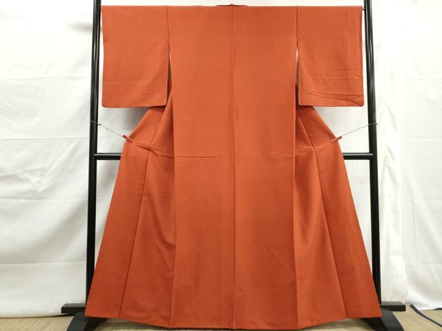 平和屋着物■上質な色無地　黄櫨染色　正絹　逸品　DABJ5042qa