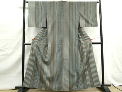 平和屋着物■上質な小紋　間道　正絹　逸品　DABJ5043qa