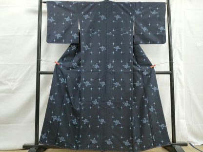 平和屋着物■上質な紬　椿文　正絹　逸品　DABJ5044qa