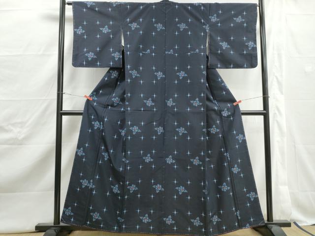 平和屋着物■上質な紬　椿文　正絹　逸品　DABJ5044qa