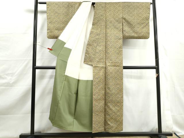 平和屋着物■本場染大島紬　花丸文　正絹　逸品　DABJ5045qa
