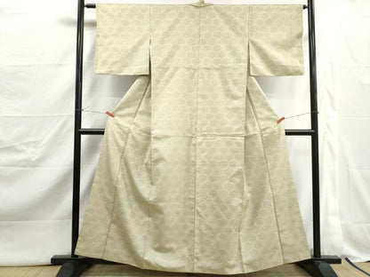 平和屋着物■上質な紬　亀甲文　正絹　逸品　DABJ5047qa