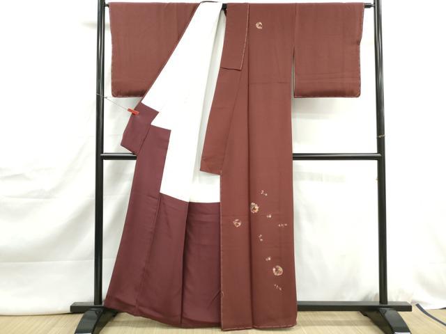 平和屋着物■訪問着　竹屋町刺繍　総刺繍　花蝶丸文　金糸　正絹　逸品　DABJ5050qa