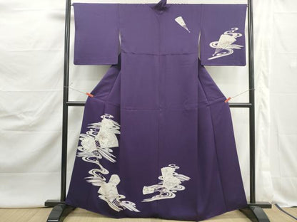平和屋着物■訪問着　扇面風景花文　正絹　逸品　DABJ5054qa