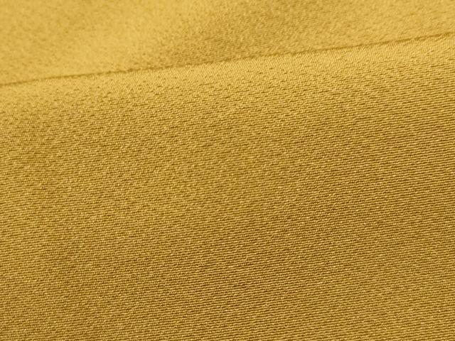 平和屋着物■上質な色無地　黄土色　正絹　逸品　DABJ5055qa
