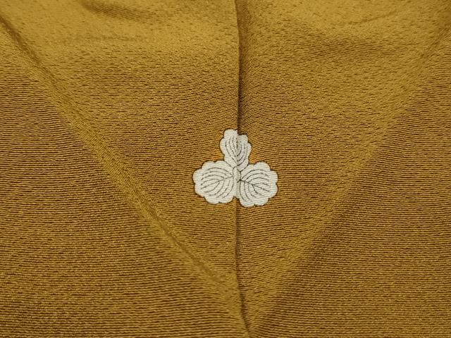 平和屋着物■上質な色無地　黄土色　正絹　逸品　DABJ5055qa
