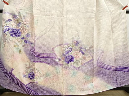 平和屋着物■訪問着　駒刺繍　絞り　花鼓文　暈し染め　金銀糸　正絹　逸品　DABJ5060qa