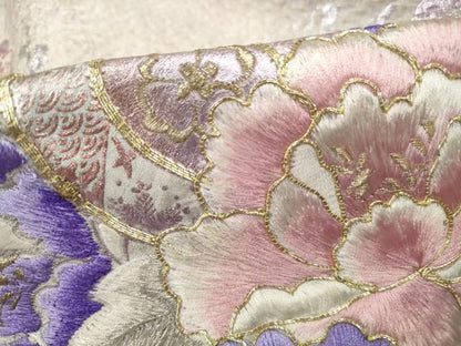 平和屋着物■訪問着　駒刺繍　絞り　花鼓文　暈し染め　金銀糸　正絹　逸品　DABJ5060qa