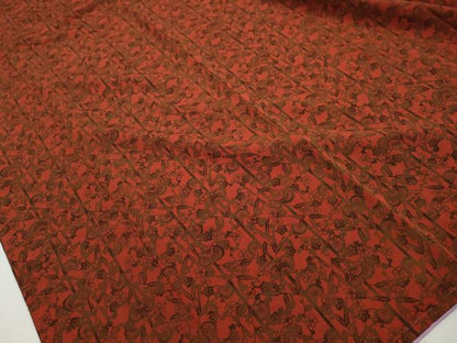 平和屋着物■上質な小紋　型染め　笹梅間道　鬼しぼ縮緬　正絹　逸品　DABJ5064qa