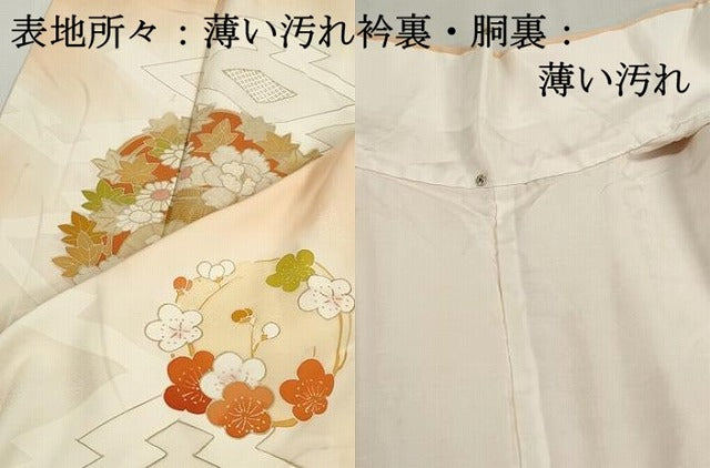 平和屋着物■訪問着　松皮菱花車文　暈し染め　金彩　正絹　逸品　DABJ5071qa