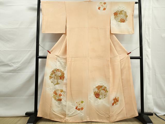 平和屋着物■訪問着　松皮菱花車文　暈し染め　金彩　正絹　逸品　DABJ5071qa