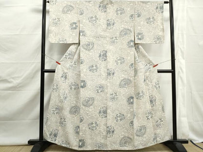 平和屋着物■上質な小紋　花鳥丸文　正絹　逸品　DABJ5072qa