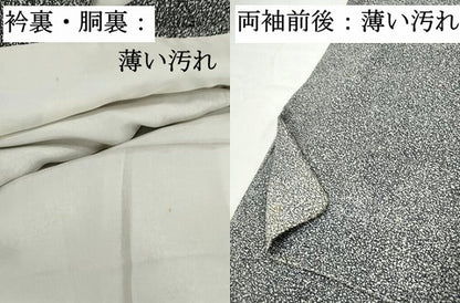 平和屋着物■訪問着　作家物　群鶴文　暈し染め　たたき染め　黒地　正絹　逸品　DABJ5074qa