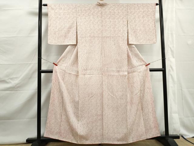 平和屋着物■上質な小紋　杢目絞り　正絹　逸品　DABJ5077qa