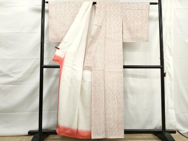 平和屋着物■上質な小紋　杢目絞り　正絹　逸品　DABJ5077qa