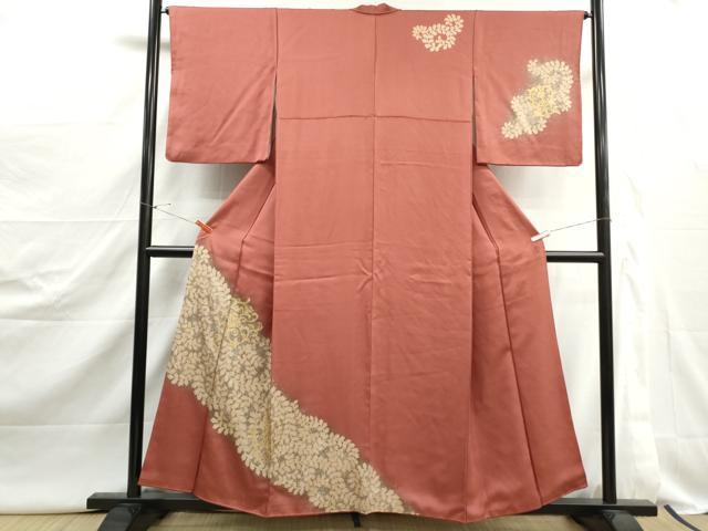 平和屋着物■訪問着　花唐草文　暈し染め　金彩　正絹　逸品　DABJ5081qa