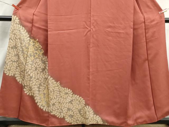 平和屋着物■訪問着　花唐草文　暈し染め　金彩　正絹　逸品　DABJ5081qa