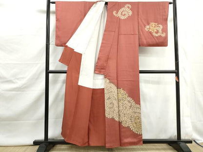 平和屋着物■訪問着　花唐草文　暈し染め　金彩　正絹　逸品　DABJ5081qa