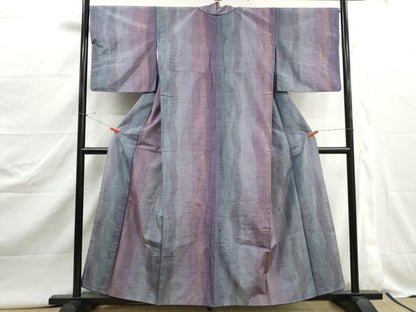 平和屋着物■上質な紬　霞間道　暈し染め　正絹　逸品　DABJ5082qa