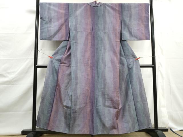 平和屋着物■上質な紬　霞間道　暈し染め　正絹　逸品　DABJ5082qa