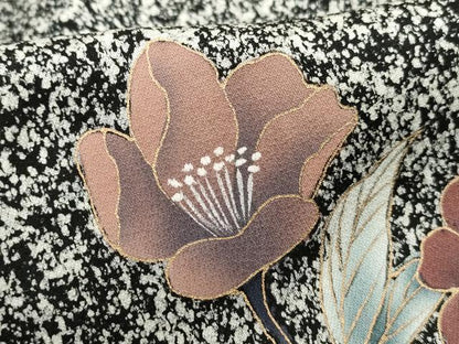 平和屋着物■訪問着　枝花文　たたき染め　金彩　正絹　逸品　DABJ5084qa