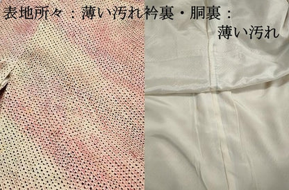 平和屋着物■大変加工の良い総絞り小紋　霞文　暈し染め　正絹　逸品　DABJ5091qa