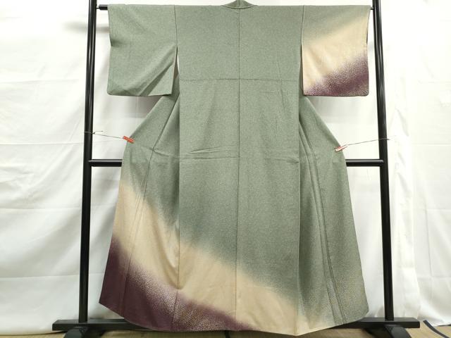 平和屋着物■訪問着　霞文　暈し染め　金銀彩　正絹　逸品　DABJ5098qa
