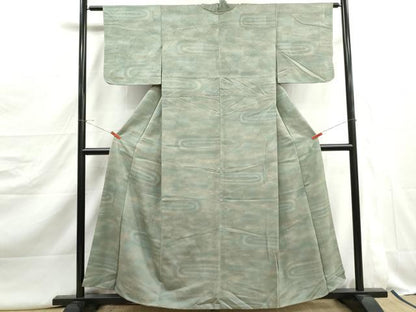 平和屋着物■上質な小紋　霞流水文　暈し染め　正絹　逸品　DABJ5103qa