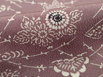 平和屋着物■上質な小紋　型染め　扇面花松文　正絹　逸品　DABJ5109qa
