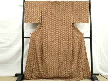 平和屋着物■上質な小紋　花唐草文　正絹　逸品　DABJ5110qa