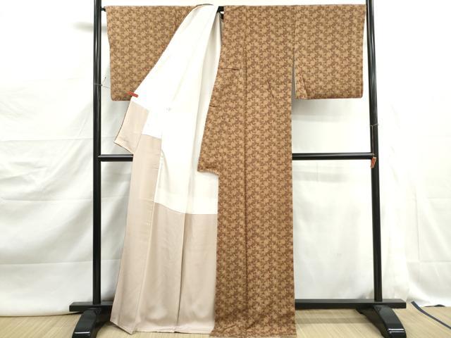 平和屋着物■上質な小紋　花唐草文　正絹　逸品　DABJ5110qa