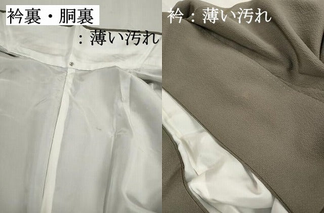 平和屋着物■江戸小紋　万筋　青白橡色×潤色　正絹　逸品　DABJ5111qa