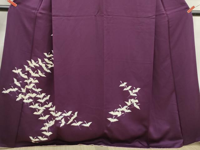 平和屋着物■訪問着　群鶴文　正絹　逸品　DABJ5115qa