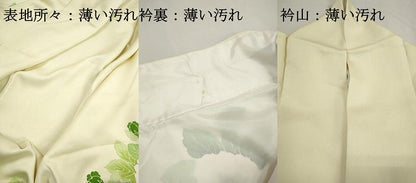 平和屋着物■訪問着　刺繍　草花文　暈し染め　銀糸　正絹　逸品　DABJ5122qa