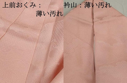 平和屋着物■上質な色無地　重ね雲地紋　虹色　正絹　逸品　DABJ5123qa