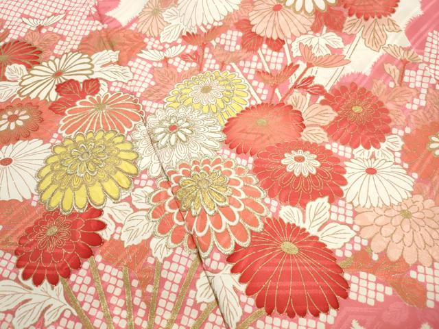 平和屋着物■豪華振袖　刺繍　雲取り花文　暈し染め　金彩　正絹　逸品　DABJ5140qa