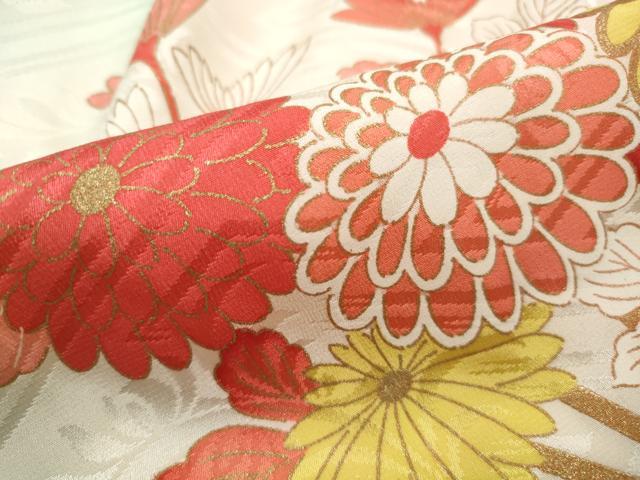 平和屋着物■豪華振袖　刺繍　雲取り花文　暈し染め　金彩　正絹　逸品　DABJ5140qa