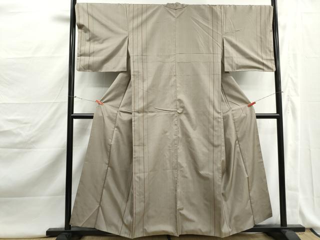 平和屋着物■本場縞大島紬　間道　正絹　逸品　DABJ5141qa