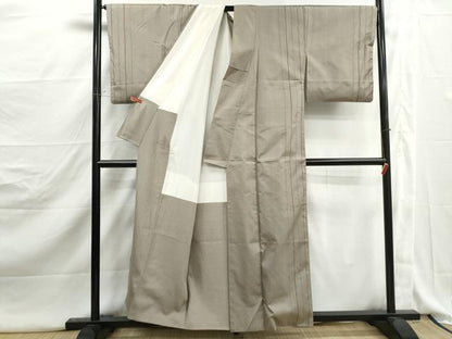 平和屋着物■本場縞大島紬　間道　正絹　逸品　DABJ5141qa