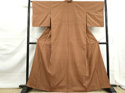 平和屋着物■上質な紬　間道　正絹　逸品　DABJ5157qa
