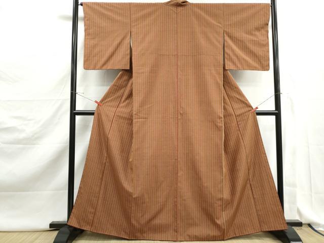 平和屋着物■上質な紬　間道　正絹　逸品　DABJ5157qa