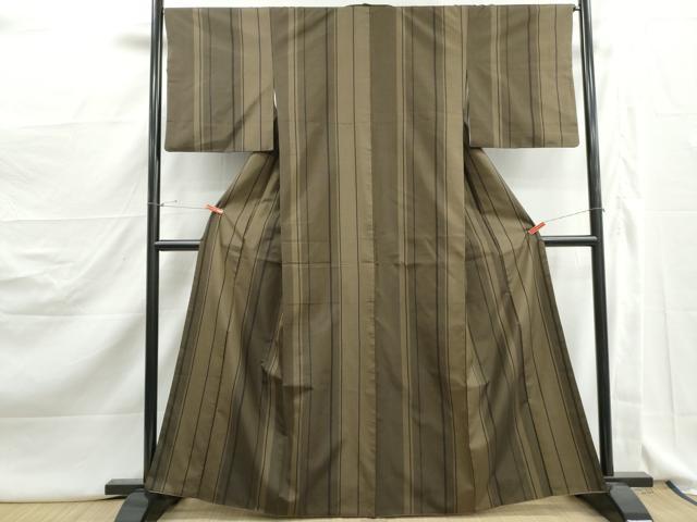 平和屋着物■上質な紬　間道　正絹　逸品　DABJ5158qa